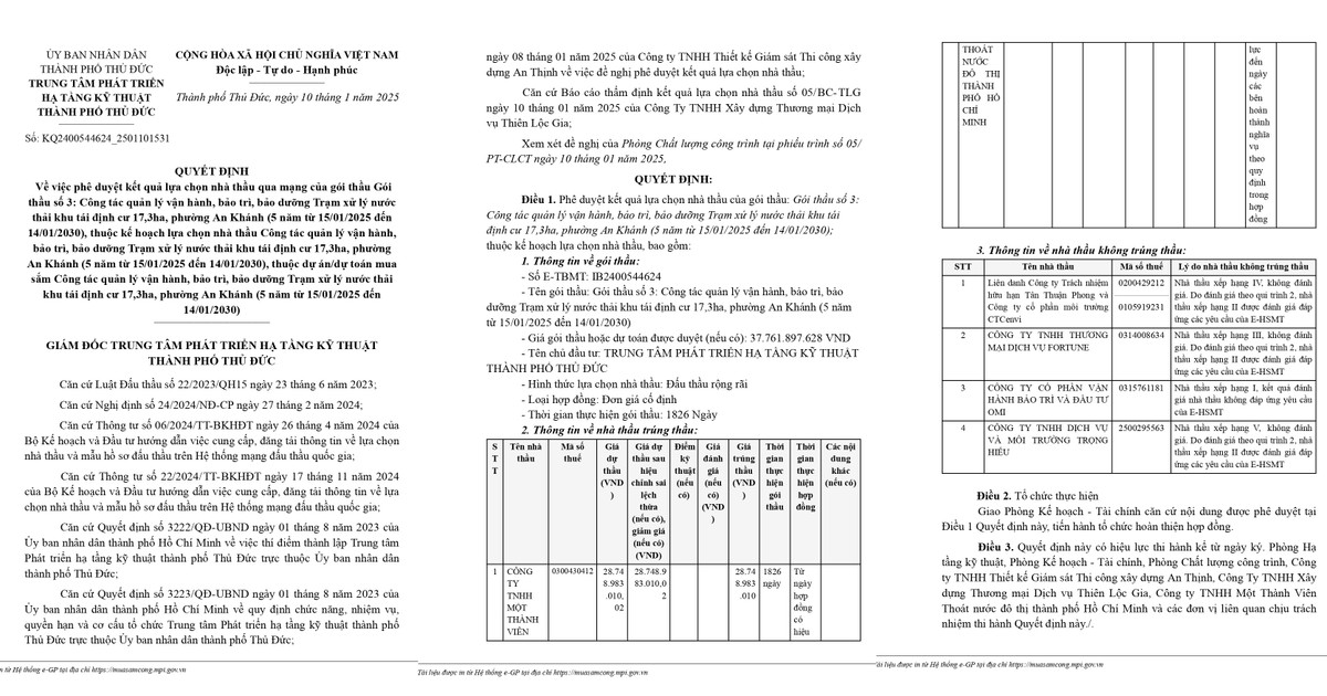 Vuot qua 4 doi thu, Cty thoat nuoc do thi TP HCM trung goi thau gan 29 ty