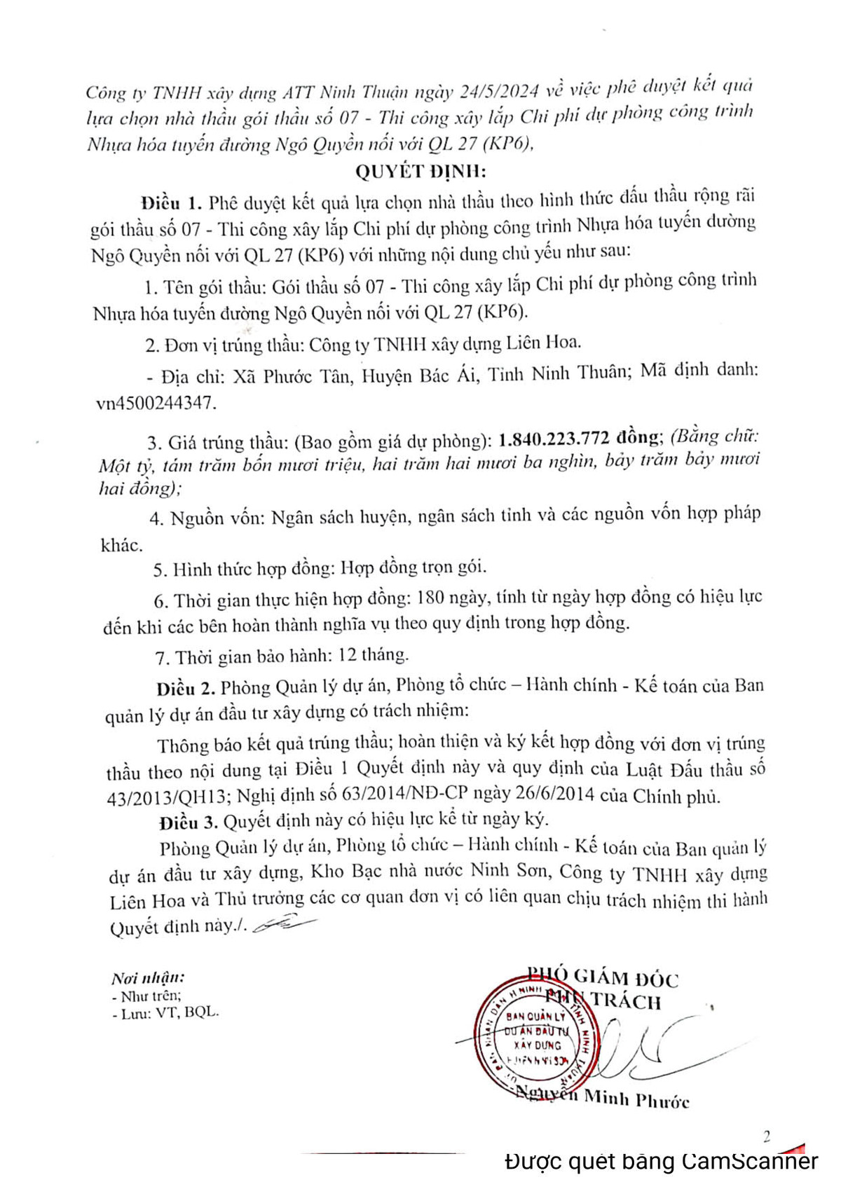 Ninh Thuận: Công ty Liên Hoa 3 ngày liên tiếp trúng 3 gói thầu - Hình 3 Ninh Thuan: Cong ty Lien Hoa 3 ngay lien tiep trung 3 goi thau-Hinh-3