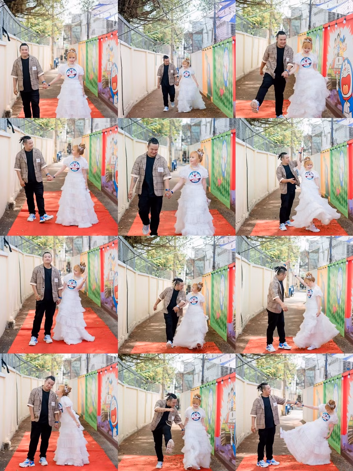 Khu chụp ảnh cũng được thiết kế như một góc truyện tranh cổ tích, với các chi tiết đáng yêu như cánh cửa thần kỳ, chong chóng tre, bánh rán Dorayaki...