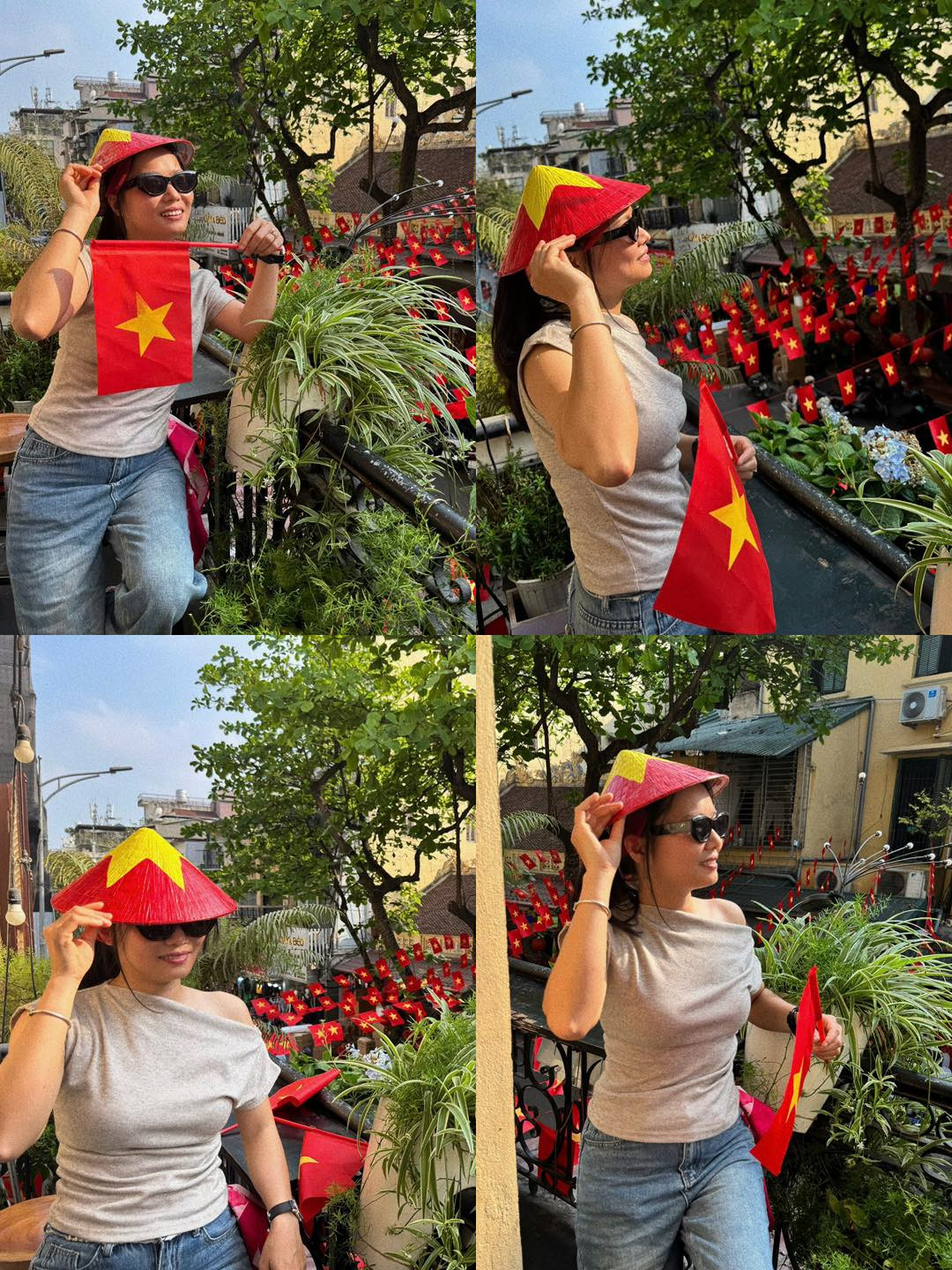 Nhiều quán cafe phát cờ đỏ sao vàng, hay chuẩn bị thêm đạo cụ như nón được sơn hình cờ đỏ sao vàng, vừa để các bạn trẻ vừa thưởng thức cà phê, vừa lưu giữ những hình ảnh đẹp bên biểu tượng thiêng liêng của Tổ quốc.