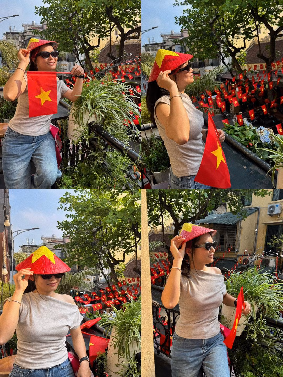 Nhiều quán cafe phát cờ đỏ sao vàng, hay chuẩn bị thêm đạo cụ như nón được sơn hình cờ đỏ sao vàng, vừa để các bạn trẻ vừa thưởng thức cà phê, vừa lưu giữ những hình ảnh đẹp bên biểu tượng thiêng liêng của Tổ quốc.