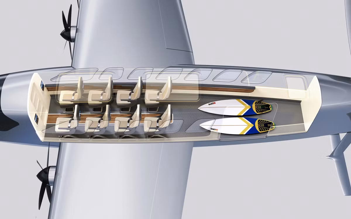 Với nhiều cánh quạt đẩy gắn trên cánh dài, Viceroy Seaglider có thể chở 12 hành khách và hai thành viên phi hành đoàn, hoặc 1.600 kg hàng hóa, vượt quãng đường ít nhất 300 km với tốc độ hành trình 300 km/h.