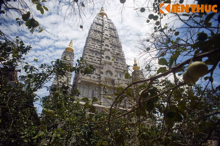 Chiều cao của tháp chính là 37m; bốn tháp phụ xung quanh cao khoảng 24m; chiều dài cạnh đáy ngang là 15,4m; cạnh đáy dọc là 9,4m.