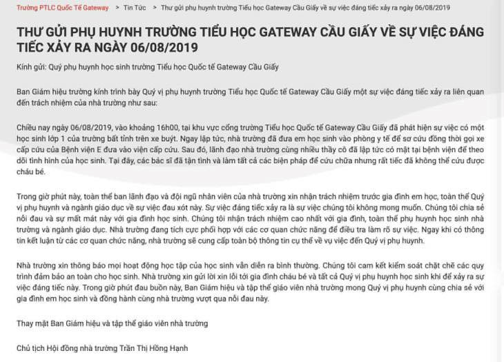Hoc sinh bi bo quen tren xe truong Gateway tu vong: Nhung cau hoi can Gateway minh bach?-Hinh-3