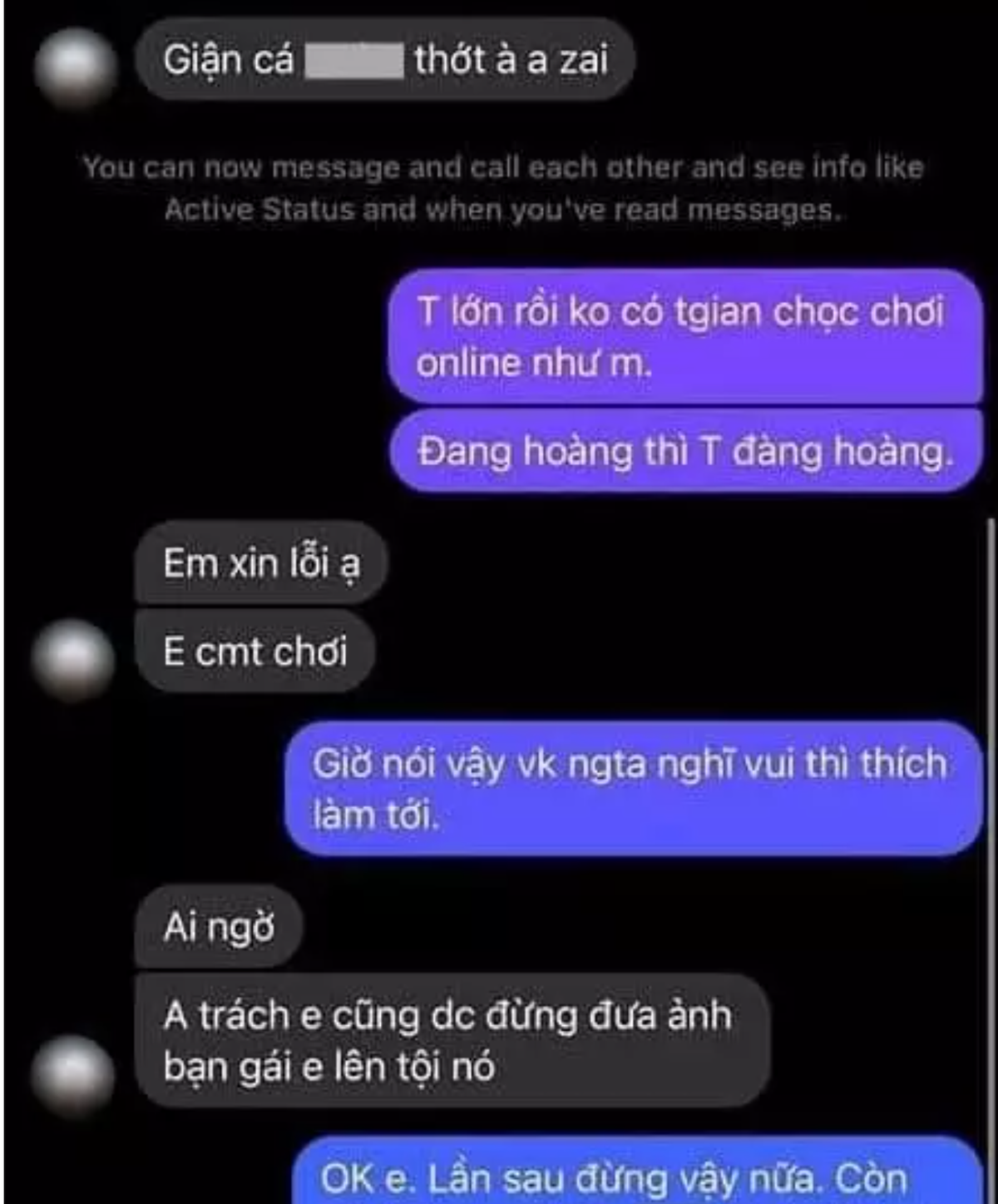 Cuộc trò chuyện được qua lại cũng được chàng thiếu gia chia sẻ trên trang cá nhân.