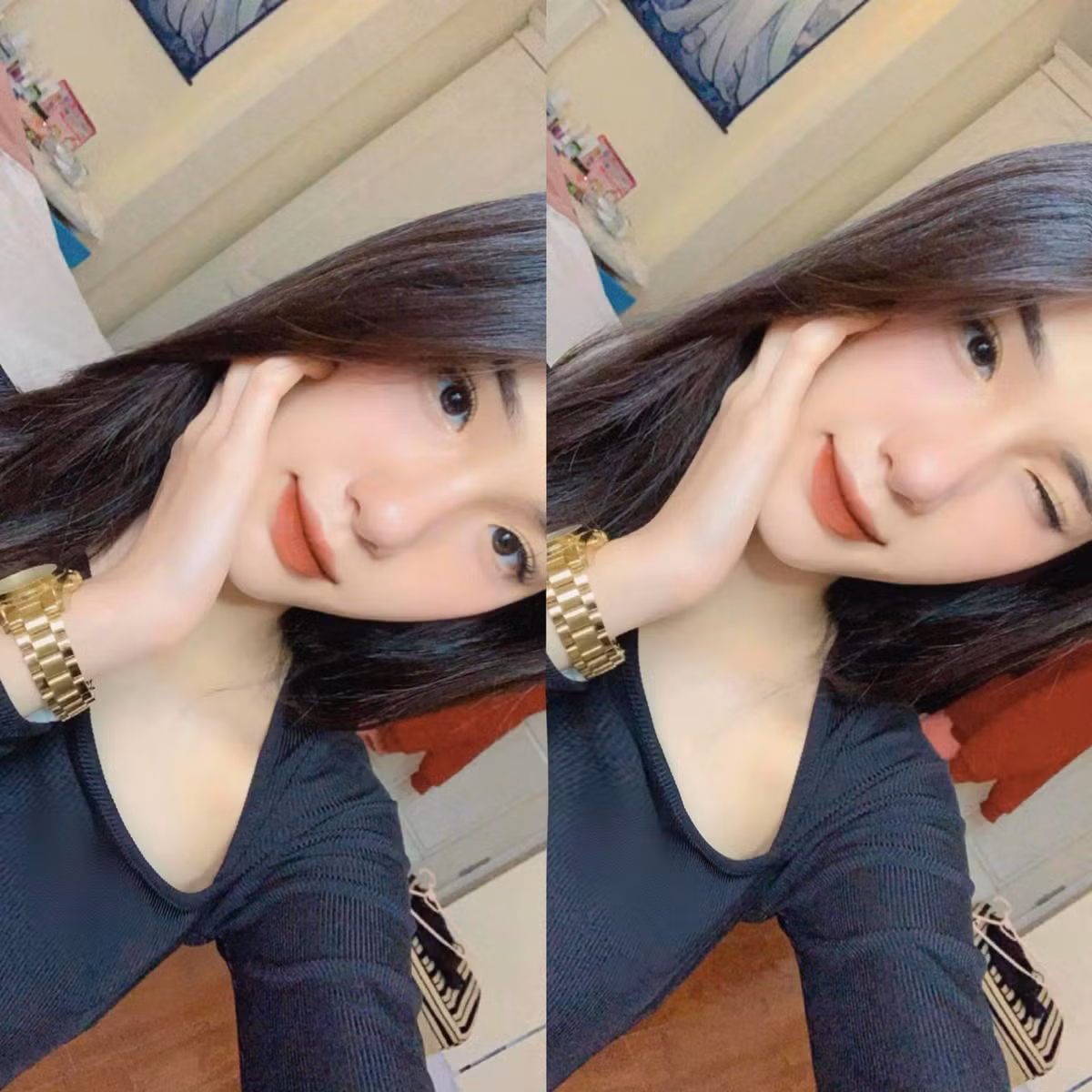 Cận cảnh nhan sắc xinh xắn không khẩu trang của nữ sinh Trà My hiện đang gây sốt trên MXH.