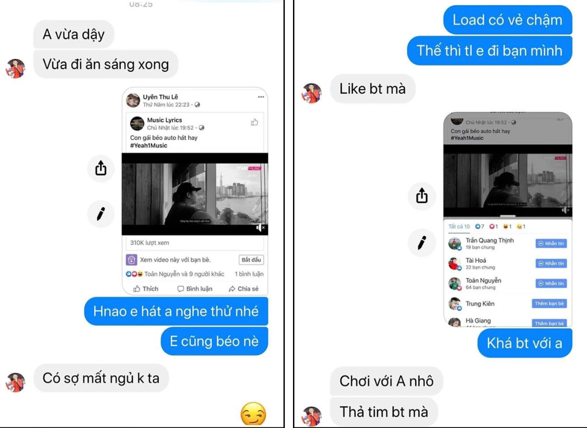 Cô còn đưa ra hàng loạt bằng chứng là tin nhắn giữa mình và Văn Toản để khẳng định “nói có sách mách có chứng”.