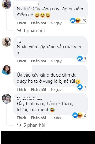 Dưới phần bình luận xuất hiện nhiều lời chỉ trích, phẫn nộ về hành động của Trang Nemo có thể khiến nhân viên trạm xăng bị kỷ luật hoặc thậm chí đuổi việc nếu xảy ra trường hợp nguy hiểm.