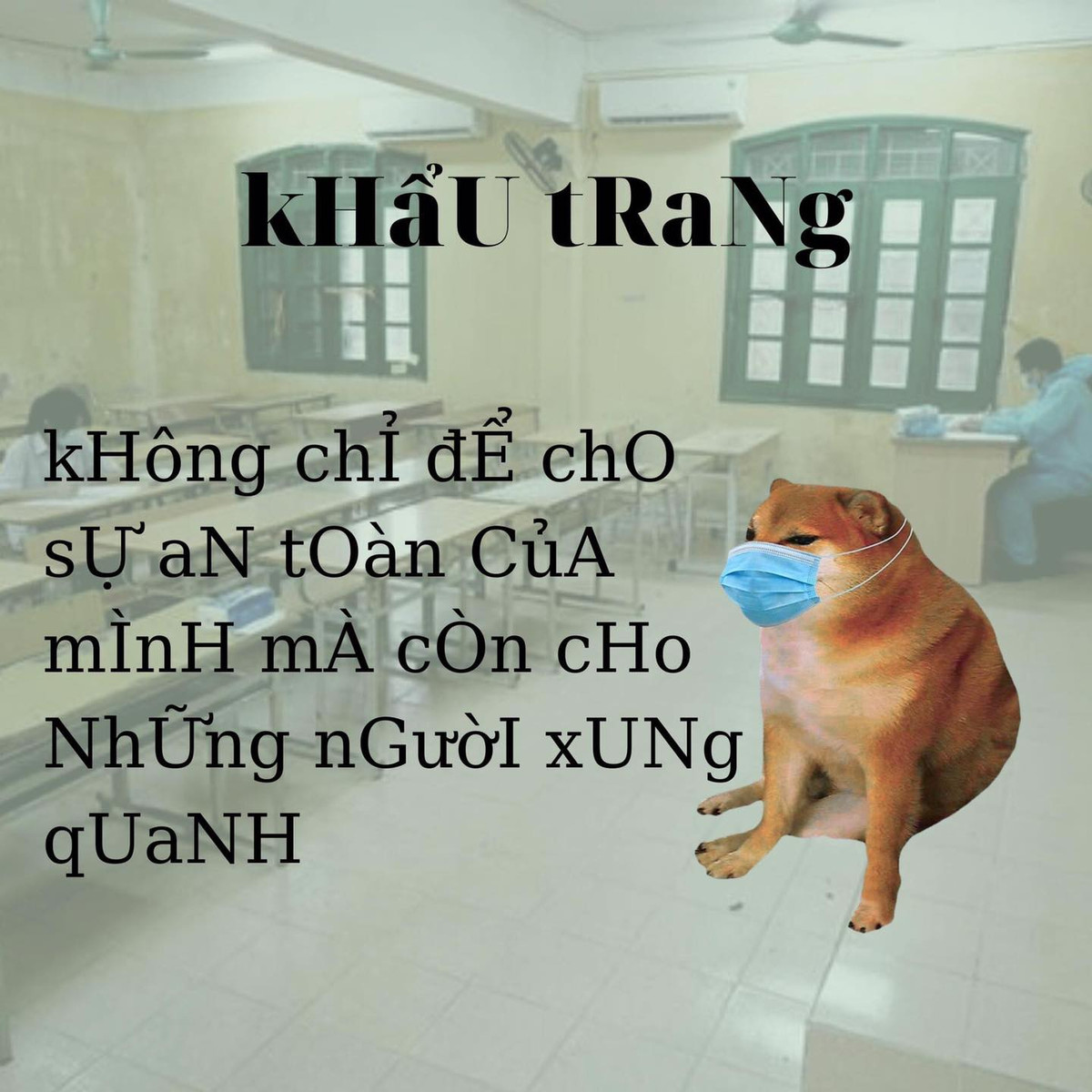 Khẩu trang là thứ quan trọng dù đi bất cứ nơi đâu. Ảnh: Page Trường Người Ta