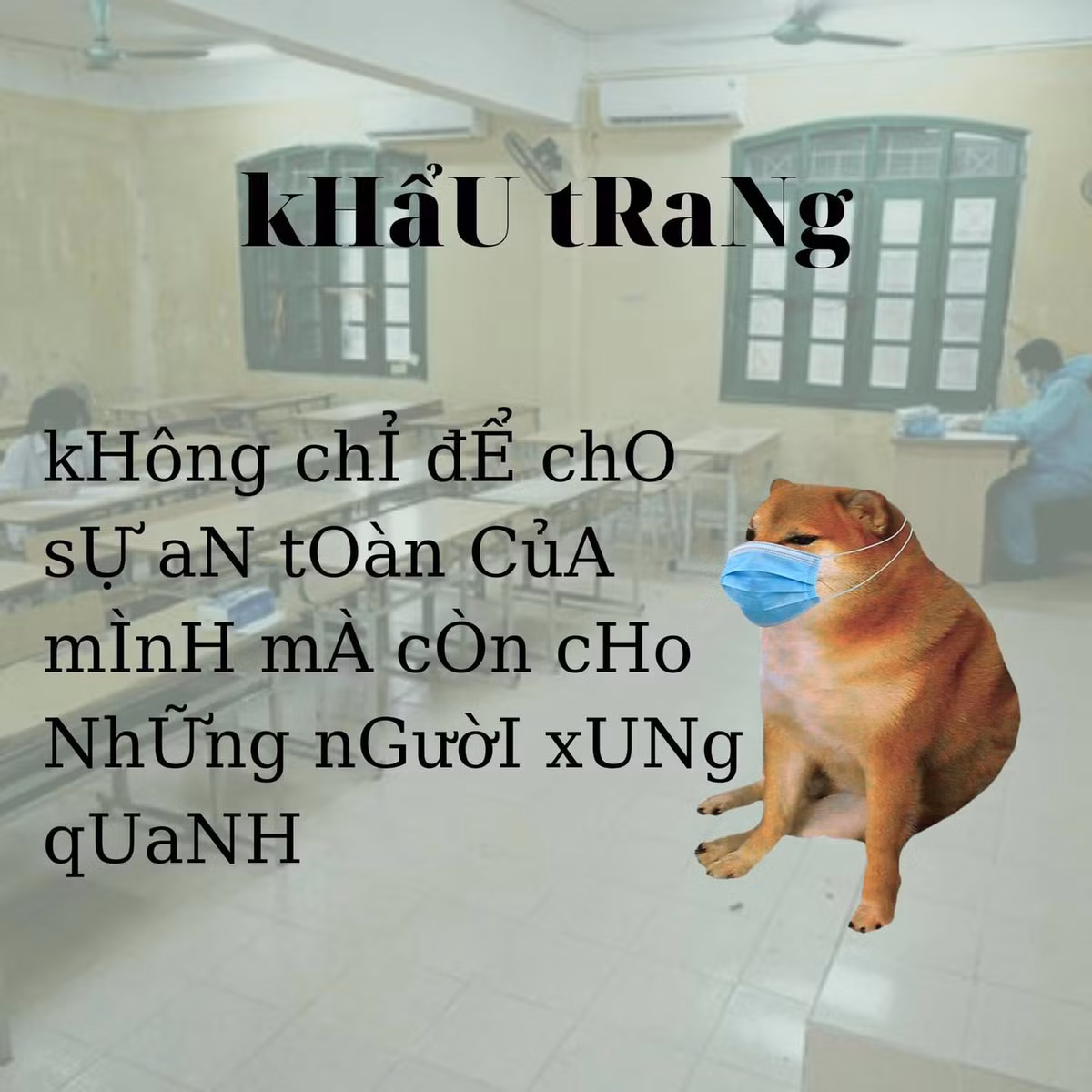 Khẩu trang là thứ quan trọng dù đi bất cứ nơi đâu. Ảnh: Page Trường Người Ta