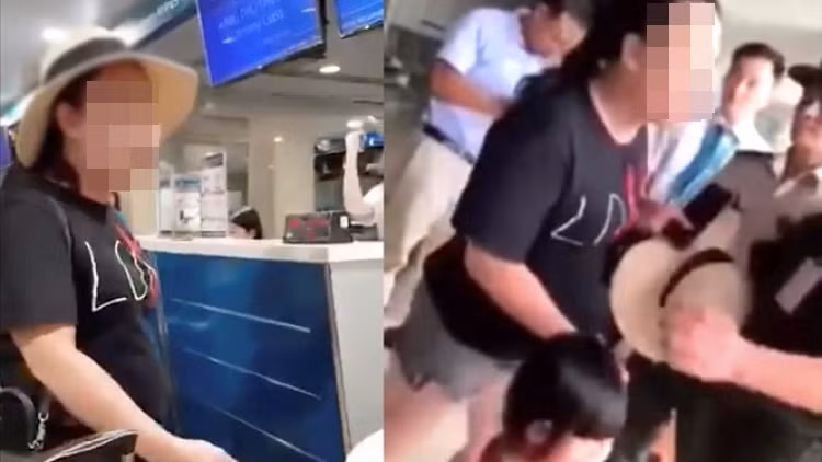 Trước đó khá lâu trên MXH xuất hiện đoạn clip nữ hành khách là đại úy công an chửi bới thậm tệ nhân viên ở sân bay gây xôn xao dư luận.
