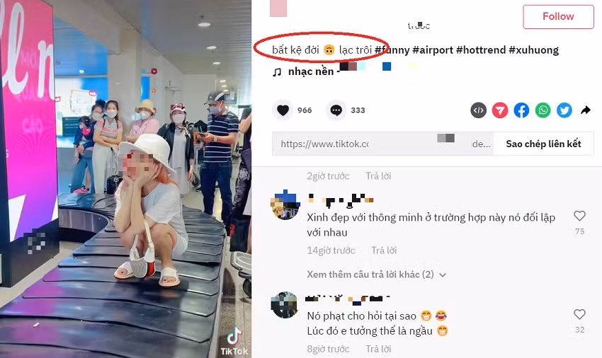 Những clip TikTok mua vui của không ít bạn trẻ khiến người xem ngao ngán tự hỏi không biết từ bao giờ sân bay trở thành chỗ để các TikToker bất chấp “thể hiện” bản thân đến thế.