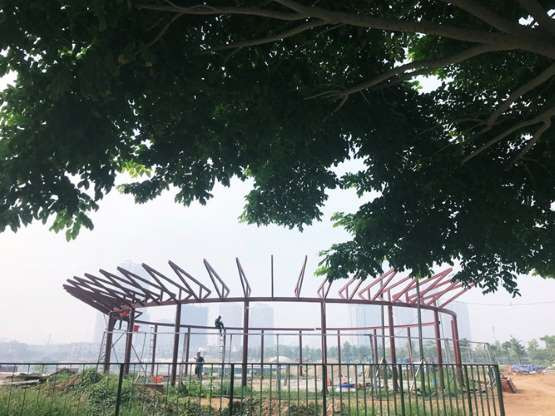 Một số hạng mục khác thì chỉ được chủ đầu tư "rục rịch" thực hiện vào thời điểm cuối tháng 9/2019.