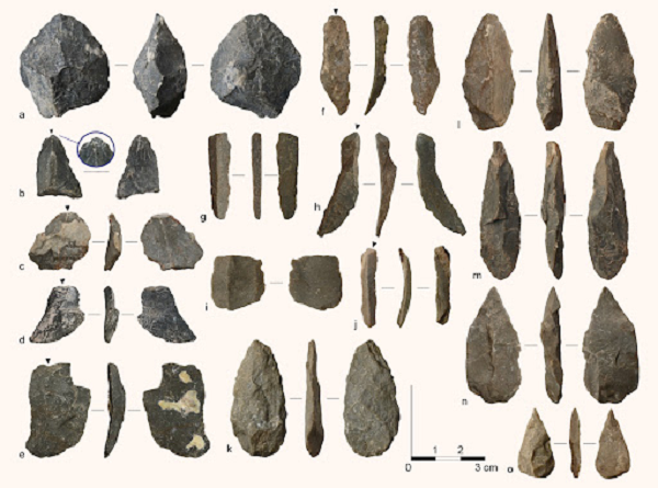 Các công cụ bằng đá – duy nhất ở châu Mỹ – cho thấy “một kỹ thuật hoàn chỉnh,” mà các tác giả nghiên cứu phỏng đoán là đã được mang đến từ nơi khác.