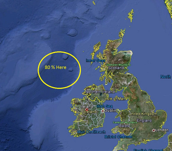 Một trong những sự kiện khó hiểu nhất trong lịch sử hiện đại không ngờ lại được người ta ghi nhận tại tọa độ từng là nơi mà hòn đảo Hy-Brasil tồn tại.