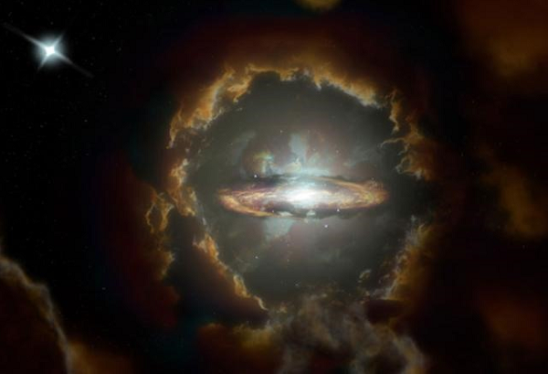 Sử dụng siêu kính viễn vọng ALMA đặt tại sa mạc tử thần Atacama, các nhà khoa học quan sát thấy dấu hiệu của nước và CO - thứ mà ngày nay thường tồn tại trong các loại khói, ở thiên hà này.