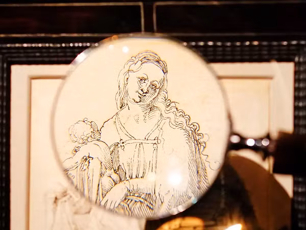 Mặc dù bức tranh có chữ lồng nổi tiếng trong giới nghệ thuật là chữ viết tắt 'AD' của danh hoạ Albrecht Dürer, nhưng nhiều người cho rằng đó là bản sao chép lại chứ không phải tác phẩm gốc của hoạ sĩ này.