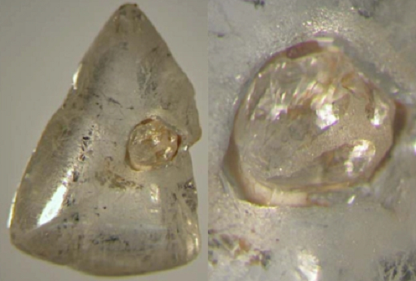 Một công ty khai thác kim cương tại Australia có tên India Bore đã bất ngờ phát hiện ra một viên kim cương lồng trong kim cương siêu hiếm ở một mỏ khoáng sản tại phía tây nước Úc.