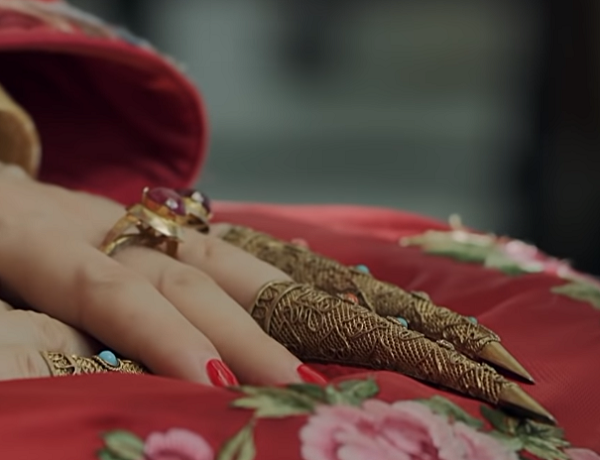 Hoàng hậu, quý phi dùng hộ giáp bằng vàng, bạc, ngọc trai, mai rùa,... Các phi tần thứ bậc thấp thì dùng hộ giáp bằng đồng, ngà, men sứ...