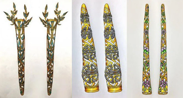 Thoạt nhìn, bộ móng giả trông có vẻ gây vướng víu khi hoạt động. Nhưng trên thực tế, nó không chỉ là món trang sức đắt giá dùng để làm đẹp cho chủ nhân, còn ẩn chứa phía sau rất nhiều ý nghĩa.