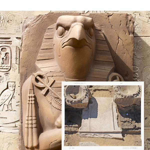 Mỗi đền Mặt Trời bao gồm một khoảng sân lớn, một tháp cao, tương tự kim tự tháp, được đặt song song với trục đông-tây của Mặt Trời. Thiết kế này cho phép vào ngày hạ chí, Mặt Trời mọc lên và chiếu ánh sáng xuyên qua lối vào của đền thờ, phủ ánh sáng lên tháp vào lúc rạng đông. Đến chiều tối, Mặt Trời lặn ở phía đối diện chính xác của ngôi đền.