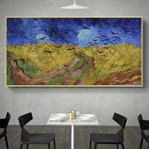 Người xem có thể cảm nhận được một phần những thái cực trong tâm hồn ông, khi đi từ vui vẻ, phấn chấn, sang nỗi u buồn, cô quạnh vô tận. Bức tranh như muốn "thốt lên" chính lời cuối cùng mà Vincent nói trên cõi đời này: “ Nỗi buồn sẽ kéo dài mãi mãi.”