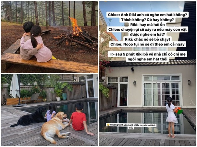 Bé Chloe yêu thương anh trai Richard, em trai Mason.