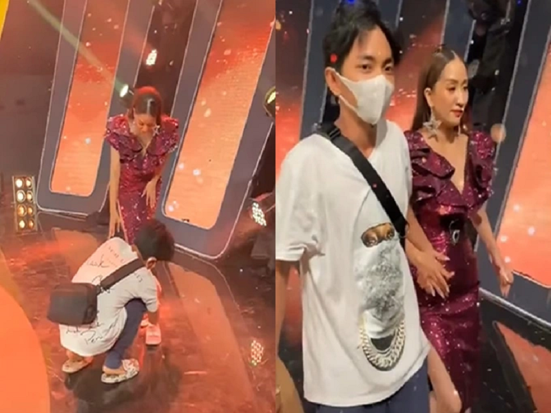 Phan Hiển không ít lần đi tất xỏ giày cho Khánh Thi. Ảnh: Dân Trí