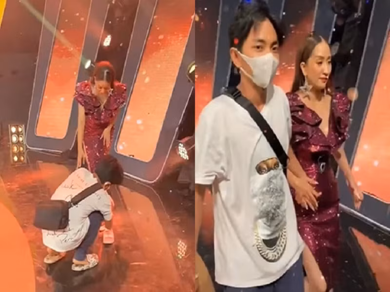 Phan Hiển không ít lần đi tất xỏ giày cho Khánh Thi. Ảnh: Dân Trí