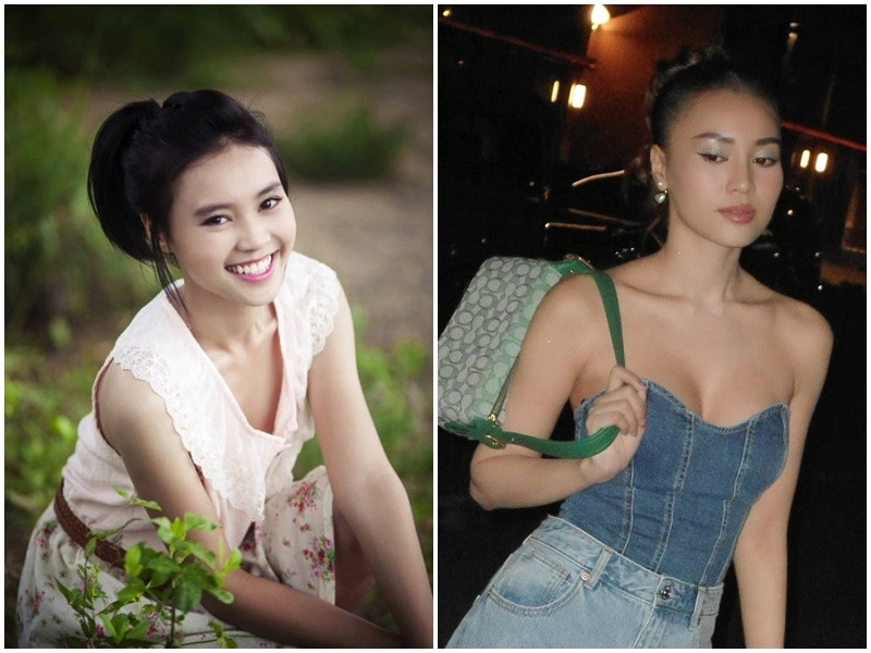 Ngày mới vào showbiz, Lan Ngọc là một cô gái "chân quê chất phác". Giờ đây, cô xây dựng thành công hình ảnh quý cô gợi cảm, thời thượng. Ảnh: FBNV