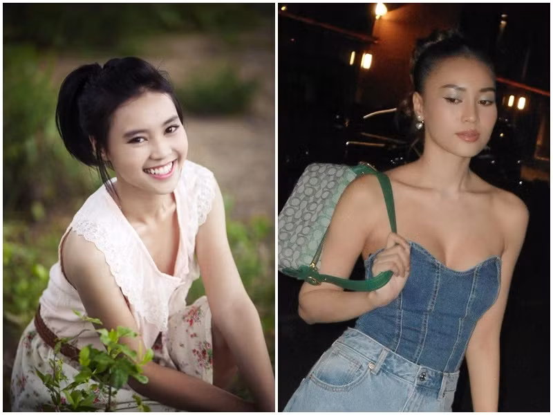 Ngày mới vào showbiz, Lan Ngọc là một cô gái "chân quê chất phác". Giờ đây, cô xây dựng thành công hình ảnh quý cô gợi cảm, thời thượng. Ảnh: FBNV