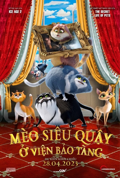 "Mèo siêu quậy ở viện bảo tàng” cũng là bộ phim đáng xem dịp nghỉ lễ 30/4- 1/5. Phim đến từ biên kịch Gerry Swallow của "Kỷ băng hà 2" và thiết kế nhân vật Robin Joseph của "Đẳng cấp thú cưng". Ảnh: bnews
