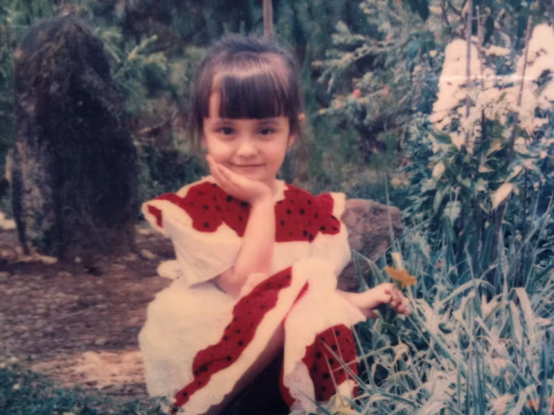 Ngày bé, MLee thích diện đầm công chúa.