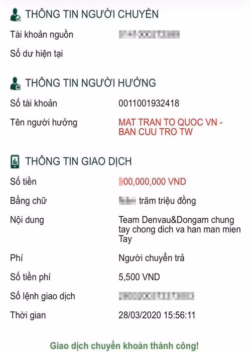 Năm 2020, Đen Vâu ủng hộ trăm triệu đồng chống dịch COVID-19. Ảnh: VOV