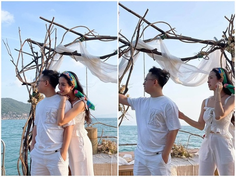 Cặp đôi chia sẻ hình ảnh đi hưởng tuần trăng mật. Ảnh: FBNV