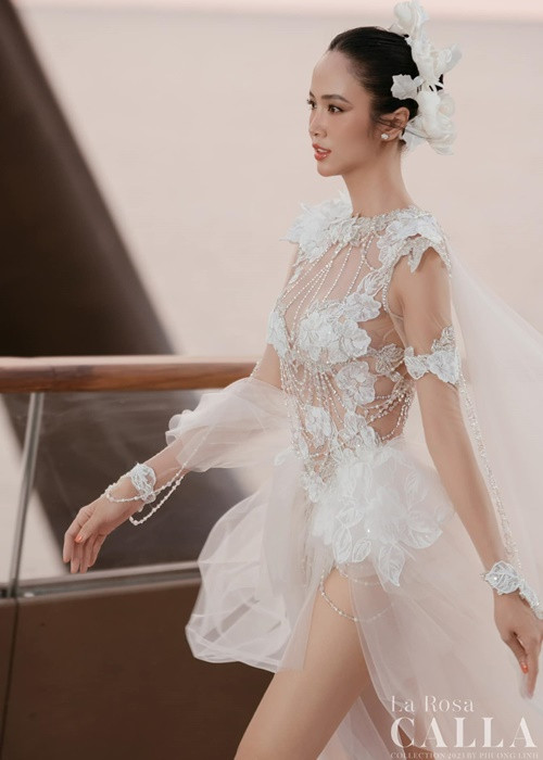 Vũ Ngọc Anh nâng ngực cách đây ít năm. Ảnh: FBNV