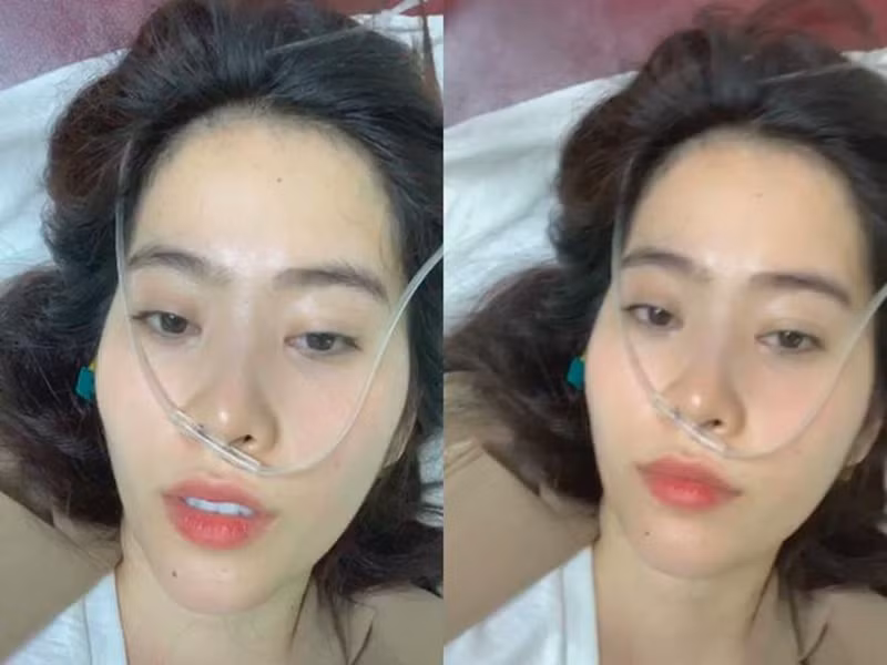 Nam Em nhập viện truyền nước biển vào năm 2018 do không chịu được áp lực dư luận khi chuyện tình cảm gây ồn ào. Ảnh: Dân Việt
