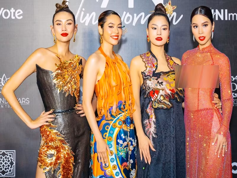 Tháng 8/2022, ồn ào siêu mẫu Hà Anh mặc phản cảm tại đêm chung kết Hoa hậu Hoàn vũ Việt Nam 2022 khiến đơn vị tổ chức cuộc thi - Công ty cổ phần Hoàn vũ Sài Gòn bị phạt hành chính 70 triệu đồng và bị đình chỉ các hoạt động thi người đẹp, người mẫu trong 9 tháng. Ảnh: Vietnamnet