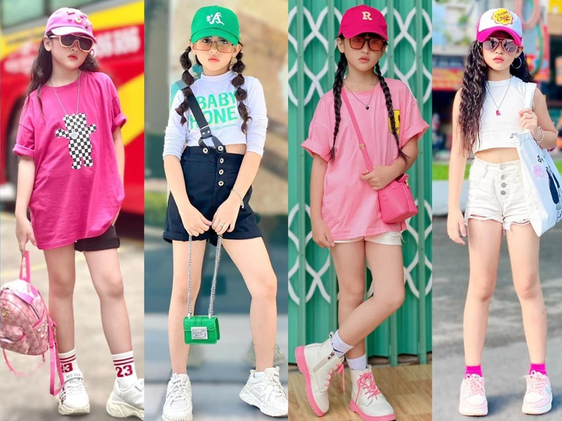 Thùy Linh được mẹ chăm chút hình ảnh.