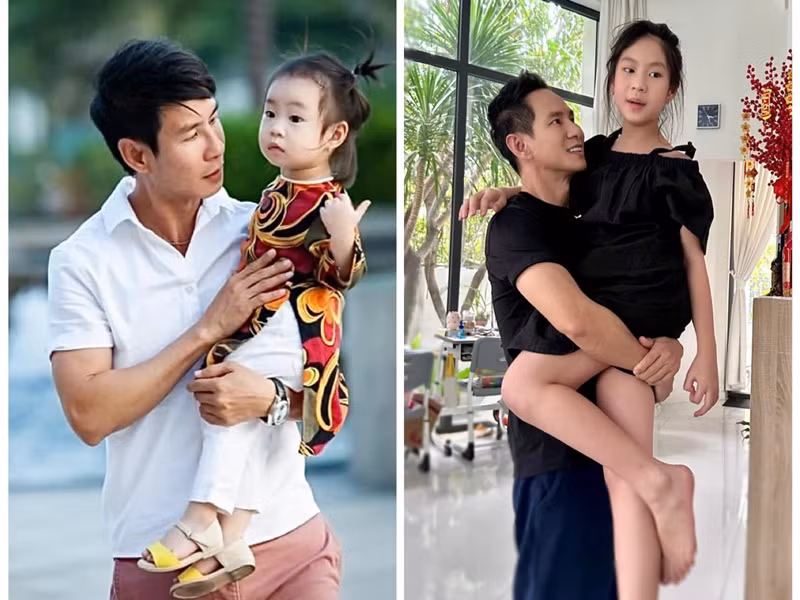 Con gái Lý Hải có đôi chân dài thẳng tắp ở tuổi lên 10.