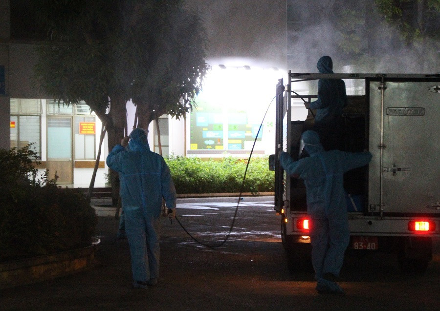 Dự kiến trong 2h sẽ khử trùng xong 