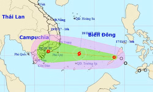 Ap thap nhiet doi nham vao cac tinh Nam Bo