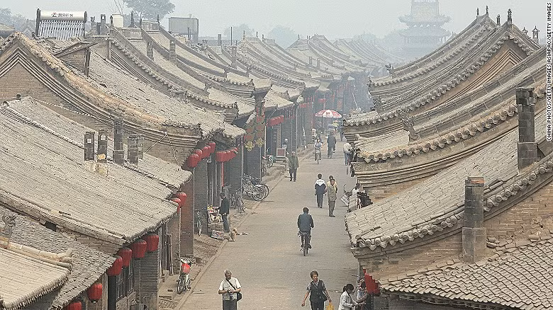 Những ngôi nhà cổ ở Pingyao có niên đại từ thời nhà Minh (1368 - 1644).