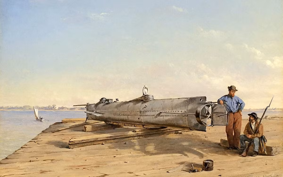 Tàu ngầm H.L. Hunley là tàu đắm nổi tiếng của Mỹ khi có tới 3 lần bị chìm. Lần đầu tiên tàu ngầm này bị chìm là vào năm 1863. Vụ chìm tàu này khiến 5 người chết. Sau tai nạn trên, tàu ngầm H.L. Hunley được sửa chữa và đem vào sử dụng tiếp. Tuy nhiên, vài tháng sau vụ chìm tàu đầu tiên, tàu ngầm này gặp nạn lần thứ 2. H.L. Hunley bị chìm khiến toàn bộ 8 người trên tàu bỏ mạng.