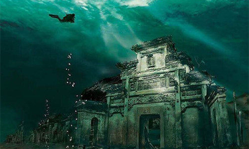 Thành phố cổ dưới nước Shicheng của Trung Quốc.