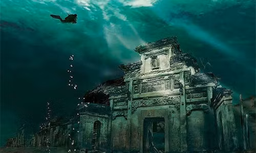 Thành phố cổ dưới nước Shicheng của Trung Quốc.