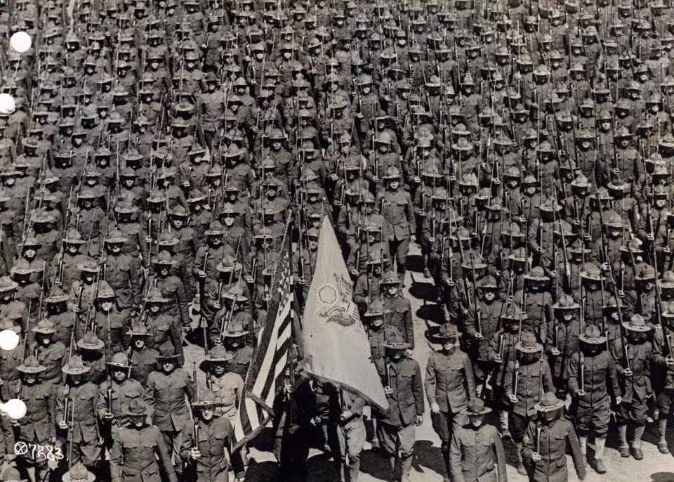 Binh sĩ Mỹ tại Gordon, Georgia năm 1917.
