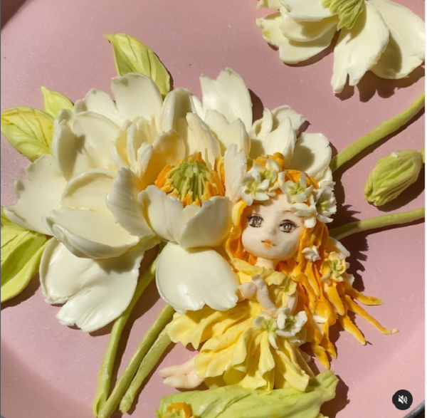 Mỹ nhân Bắc Kinh cho biết, thời gian đầu sáng tạo, cô chủ yếu làm với khoai lang trắng vì màu sắc cơ bản, dễ tạo hình.