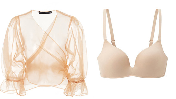 Để mặc đồ xuyên thấu gợi cảm mà không phản cảm, stylists khuyên chị em nên phối áo xuyên thấu với áo ngực cùng tông. Đây là cách diện xuyên thấu “phổ thông” nhất, vừa tôn lên vẻ nữ tính vừa vô cùng gợi cảm. Lựa chọn áo ngực với độ che phủ cao, chị em thậm chí có thể chọn xuyên thấu đến những môi trường đòi hỏi sự nghiêm túc như văn phòng. (Ảnh minh họa)