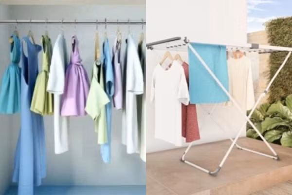 Trải quần áo diện tích càng rộng càng tốt. Quần áo mùa đông thường nặng và khó khô. Đặc biệt, loại còn có đai, mũ và túi đính kèm. Những chi tiết này giúp bạn giữ ấm, tiện dụng song lại là nguyên nhân khiến hơi ẩm trong quần áo khó thoát.